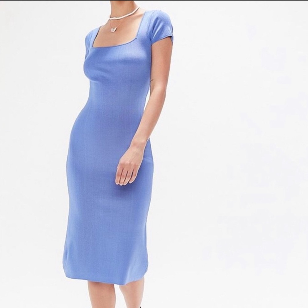 NWT Urban Outfitters Haley Blue Cutout Midi Dress